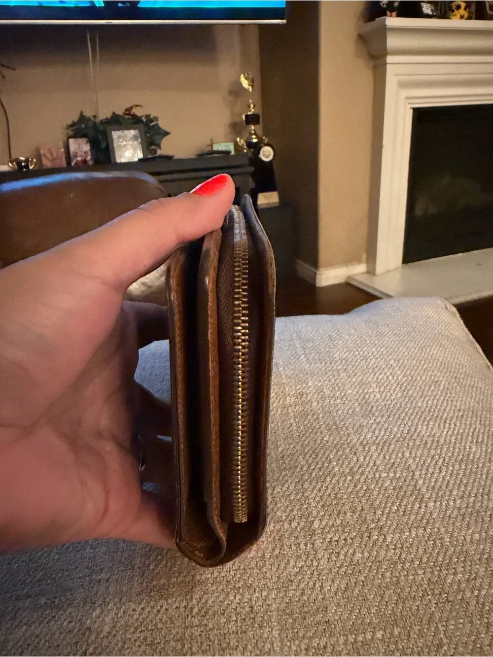 Louis Vuitton Porte Papier Zippie Brown Monogram Wallet